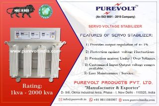 advantages of Servo Voltage Stabilizer